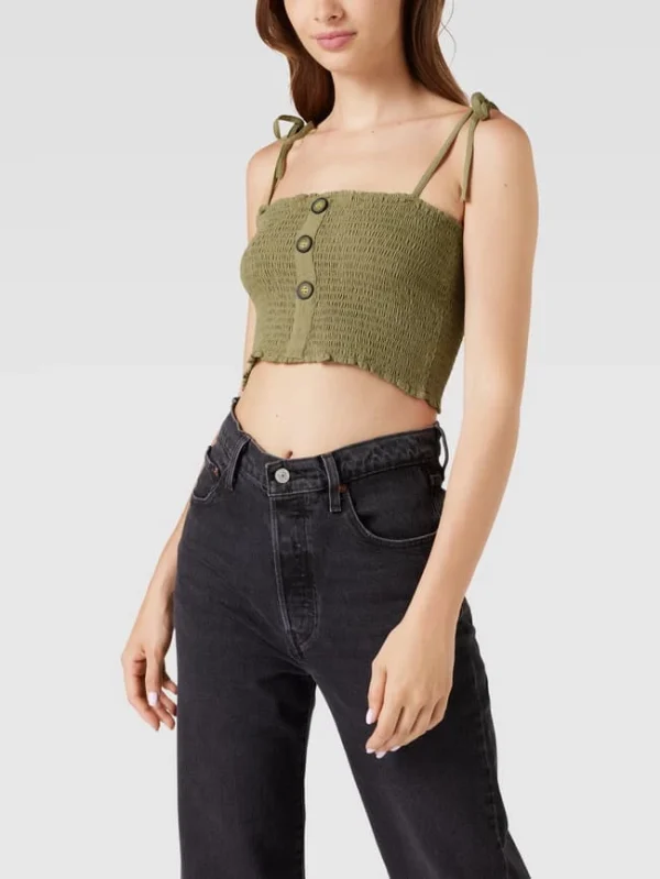 Only Crop Top Mit Smok-Details – Schilf 5