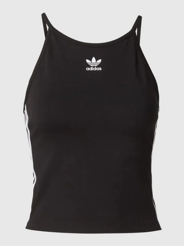 Adidas Originals Crop Top Mit Label-Streifen – Schwarz 3