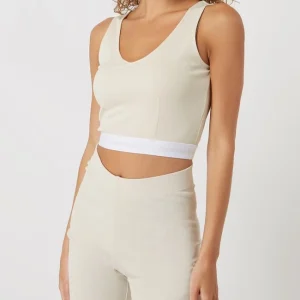 Calvin Klein Jeans Crop Top Mit Logo-Bund – Offwhite 13