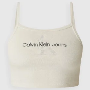 Calvin Klein Jeans Crop Top Aus Frottee – Beige 9