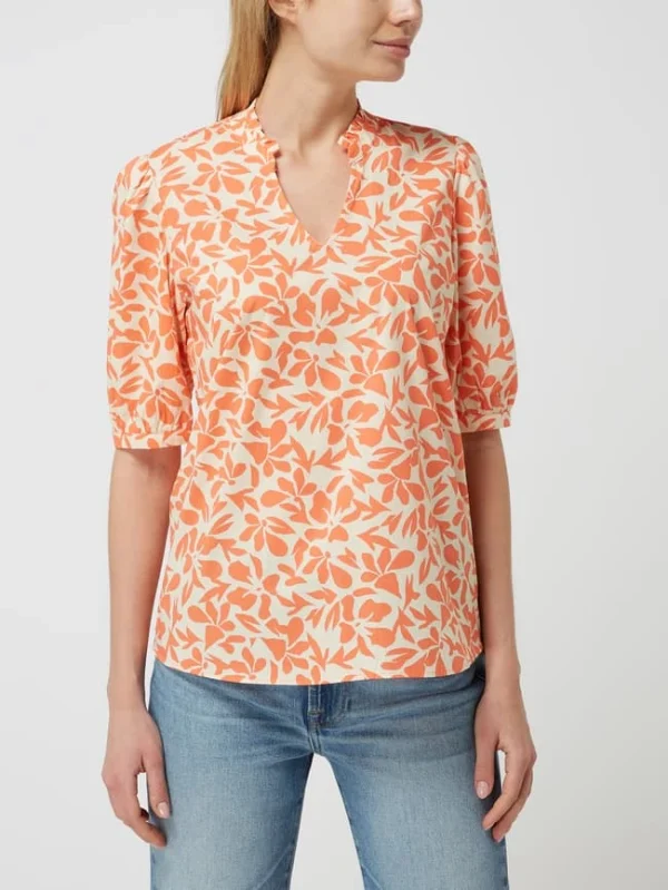 Esprit Collection Blusenshirt Mit Allover-Muster – Orange 5