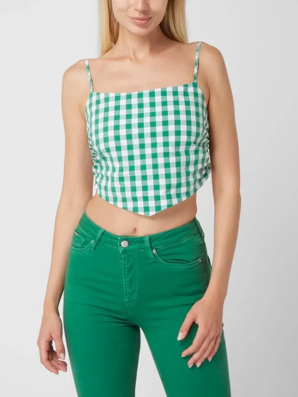 Pepe Jeans Crop Top Mit Knotendetail Modell ‘Gettie’ – Grün 5