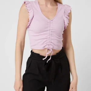 Only Crop Top Mit Raffungen Modell ‘Laila’ – Rosa 13