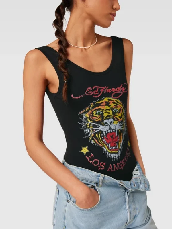 Ed Hardy Body Mit Label- Und Motiv-Print Modell ‘TIGER’ – Schwarz 4