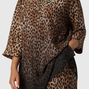 Marina Rinaldi PLUS SIZE Bluse Mit Allover-Animal-Print Modell ‘Farina’ – Schwarz 11