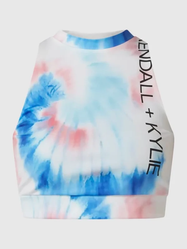 Kendall & Kylie Crop Top In Batik-Optik – Flieder 3