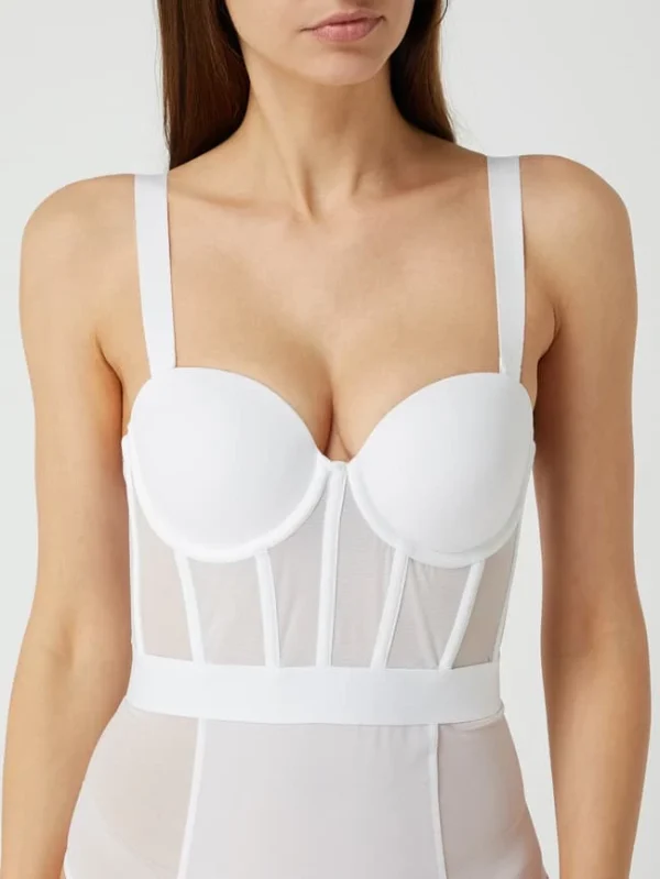 DKNY Body Aus Mesh – Weiß 4