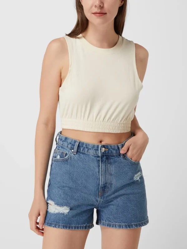 Pieces Crop Top Aus Baumwollmischung Modell ‘Videl’ – Offwhite 5