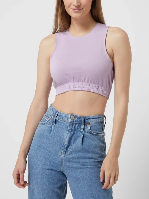 Pieces Crop Top Aus Baumwollmischung Modell ‘Videl’ – Flieder 5