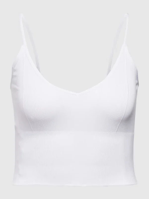 REVIEW Crop Top In Ripp-Optik – Weiß 3