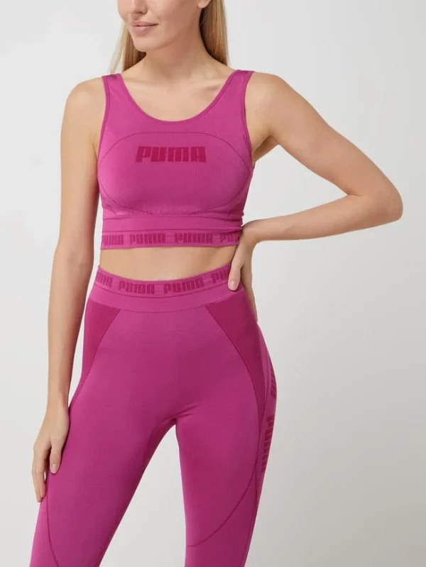 PUMA PERFORMANCE Tight Fit Crop Top Mit Stretch-Anteil – Pink 5