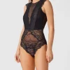 LASCANA Body Mit Floraler Spitze – Schwarz 17