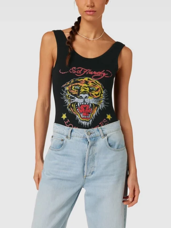 Ed Hardy Body Mit Label- Und Motiv-Print Modell ‘TIGER’ – Schwarz 5