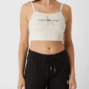 Calvin Klein Jeans Crop Top Aus Frottee – Beige 13