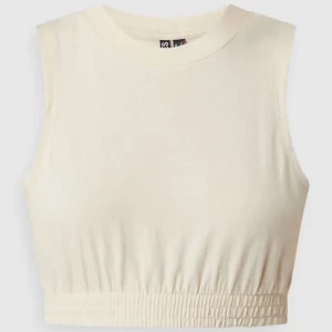 Pieces Crop Top Aus Baumwollmischung Modell ‘Videl’ – Offwhite 9