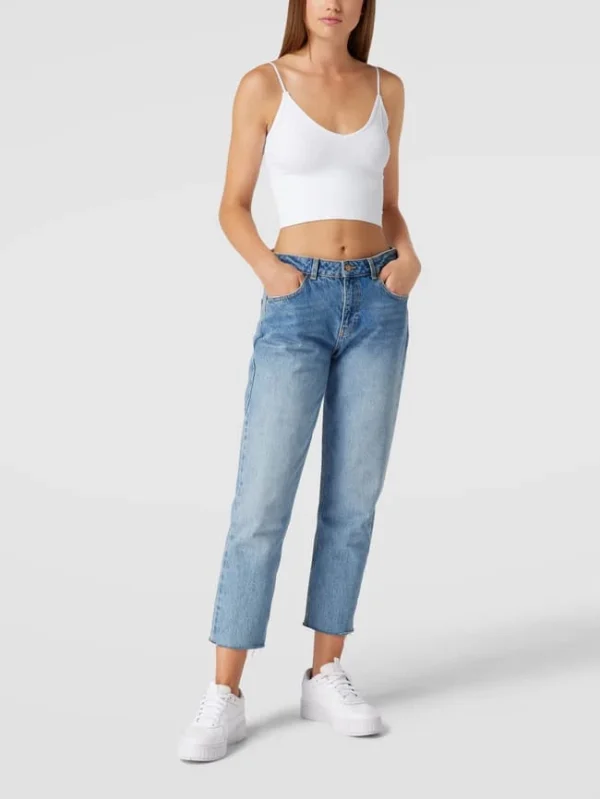 REVIEW Crop Top In Ripp-Optik – Weiß 1