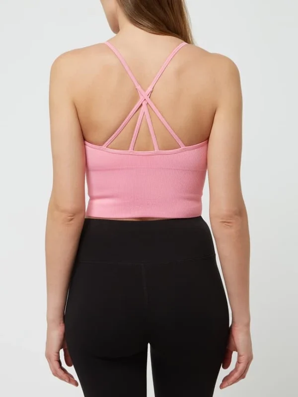 DKNY PERFORMANCE Crop Top Mit Rippenstruktur – Pink 6