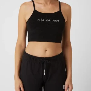 Calvin Klein Jeans Crop Top Aus Frottee – Schwarz 13