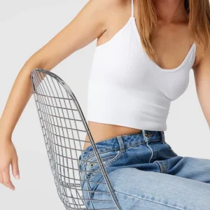 REVIEW Crop Top In Ripp-Optik – Weiß 11