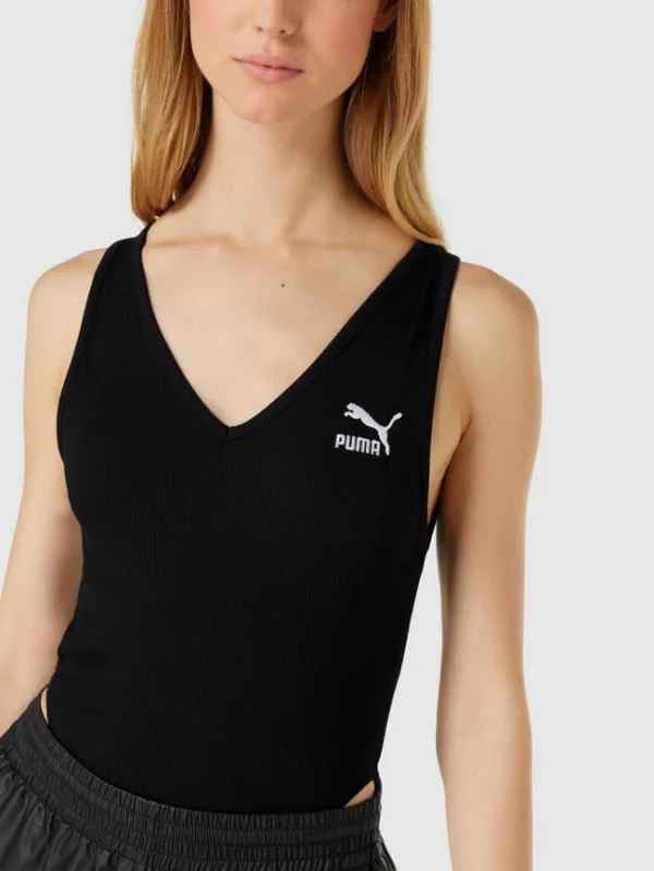 Puma Body Mit Logo-Stitching Modell ‘Classics Ribbed Bodysuit’ – Schwarz 4