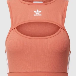 Adidas Originals Crop Top Mit Ripp-Optik – Rostrot 9