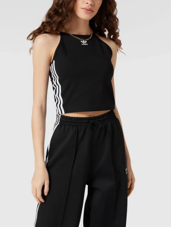 Adidas Originals Crop Top Mit Label-Streifen – Schwarz 5