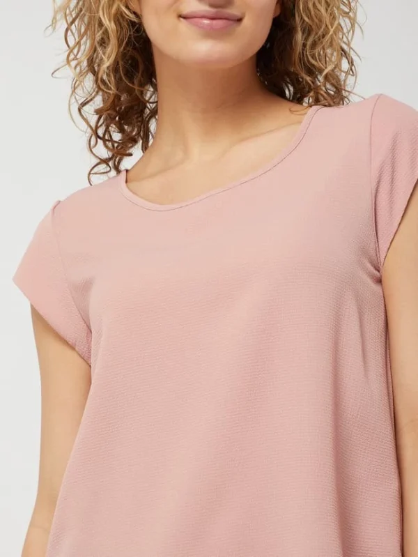 Only Blusenshirt In Unifarbenem Design – Rosé 4