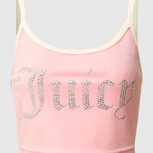 Juicy Couture Crop Top Mit Ziersteinbesatz Modell ‘CONTRAST TYRA’ – Rosa 9