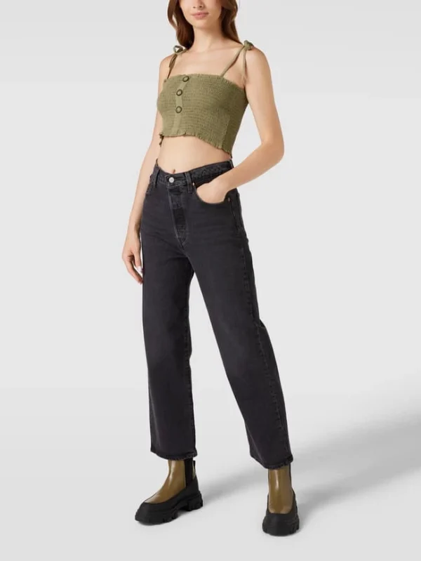 Only Crop Top Mit Smok-Details – Schilf 1