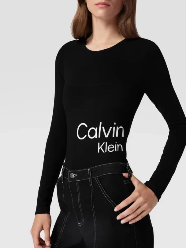 Calvin Klein Jeans Body Mit Label-Print – Schwarz 4