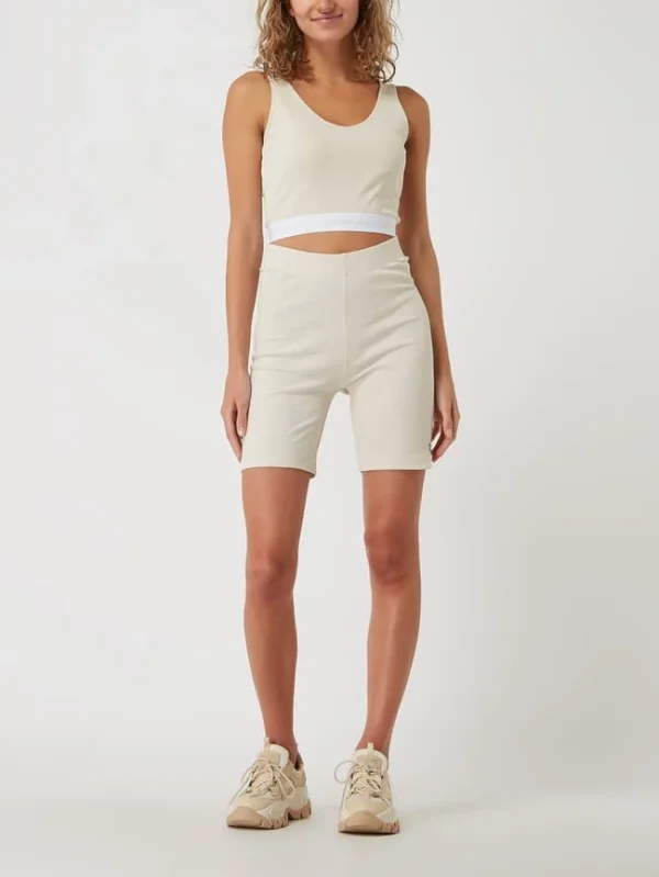 Calvin Klein Jeans Crop Top Mit Logo-Bund – Offwhite 1