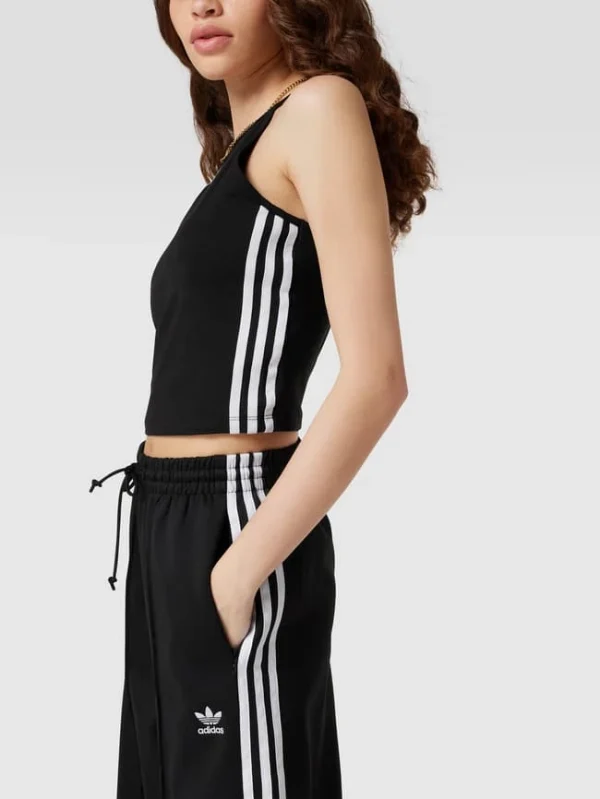 Adidas Originals Crop Top Mit Label-Streifen – Schwarz 4