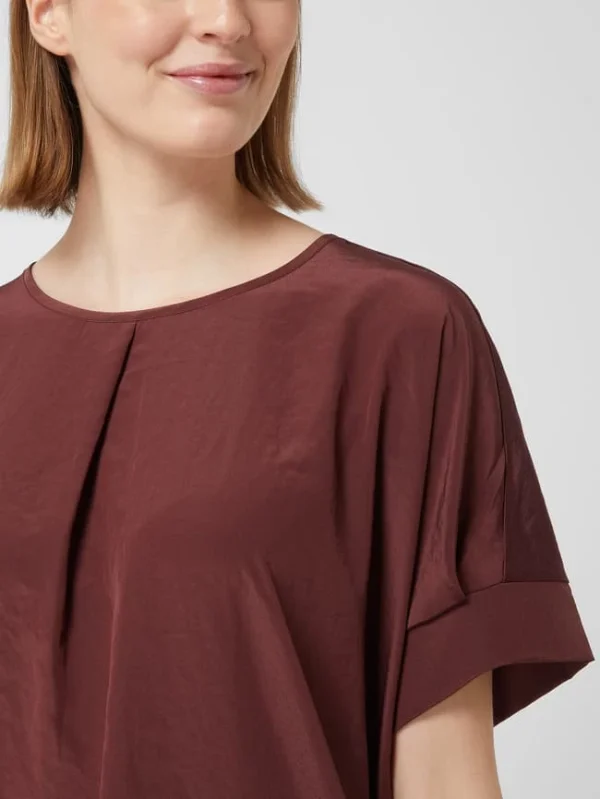 Luisa Cerano Blusenshirt Aus Satin – Bordeaux Rot 4