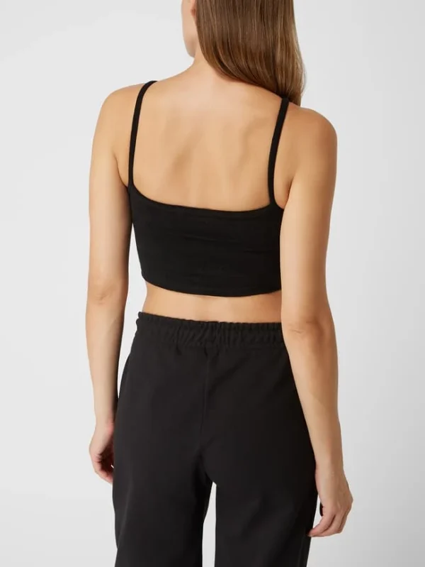 Calvin Klein Jeans Crop Top Aus Frottee – Schwarz 6