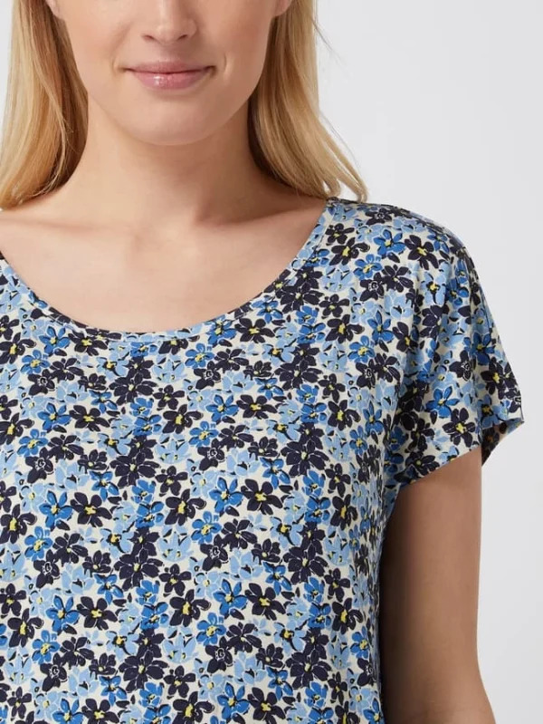 Fransa Blusenshirt Mit Floralem Muster Modell ‘Fedot’ – Bleu 4