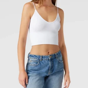 REVIEW Crop Top In Ripp-Optik – Weiß 13