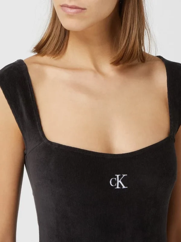 Calvin Klein Jeans Body Aus Cord – Schwarz 4