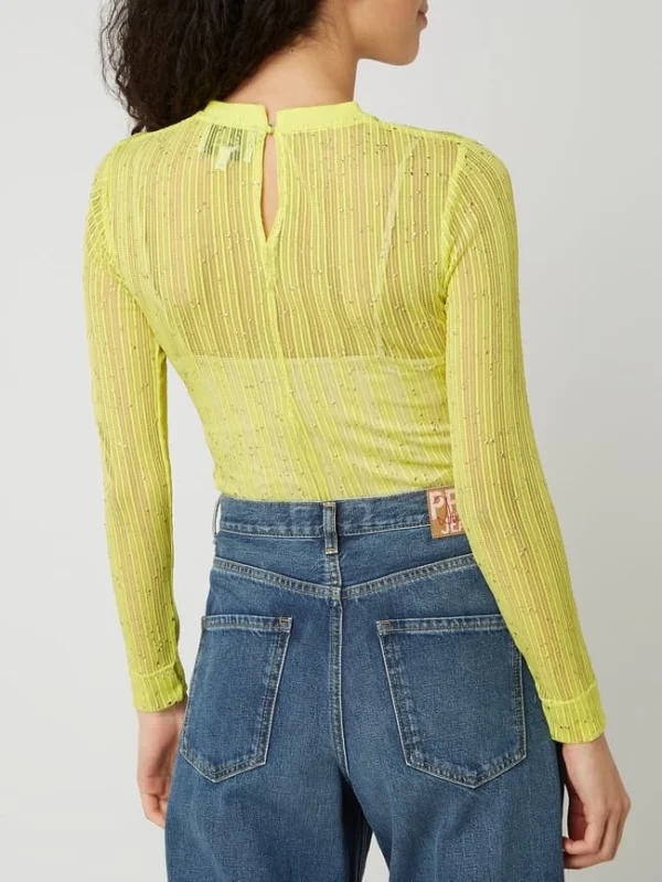 Pepe Jeans Pepe Jeans X Dua Lipa Body Mit Effektgarn – Neon Gelb 6