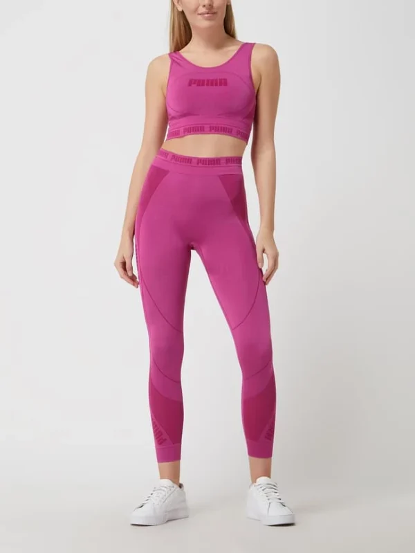 PUMA PERFORMANCE Tight Fit Crop Top Mit Stretch-Anteil – Pink 1