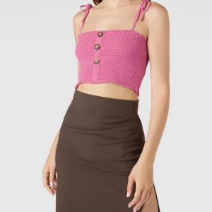 Only Crop Top Mit Smok-Details – Pink 13