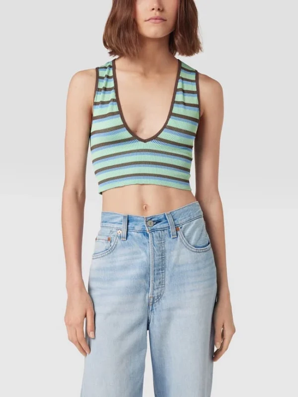 BDG Urban Outfitters Crop Top In Ripp-Optik – Blau 5