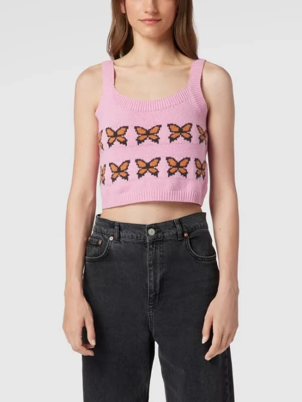 Levi’s® Crop Top Mit Strick-Optik – Rosa 5