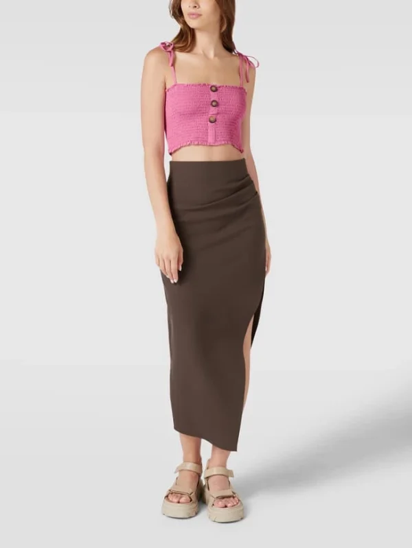 Only Crop Top Mit Smok-Details – Pink 1