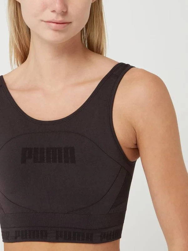 PUMA PERFORMANCE Tight Fit Crop Top Mit Stretch-Anteil – Schwarz 4