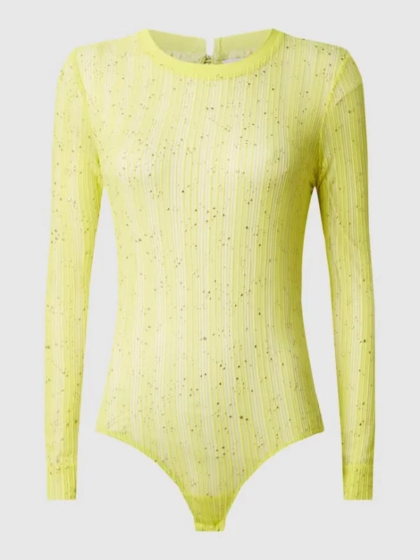 Pepe Jeans Pepe Jeans X Dua Lipa Body Mit Effektgarn – Neon Gelb 3