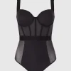 DKNY Body Aus Mesh – Schwarz 5